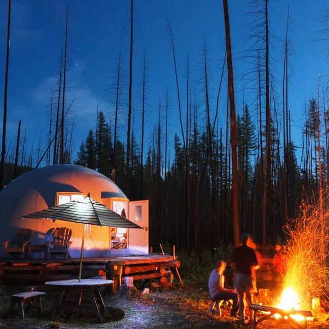 Tiny house or safety shelter dome from Intershelter Inc. for glamping